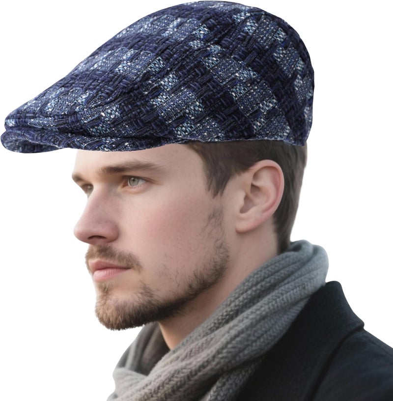 Tikaiui Men's Newsboy Caps Newsies Flat Hats for Men Adjustable Irish Cabbie Ivy Cap for Driving Golf Hunting - Image 1